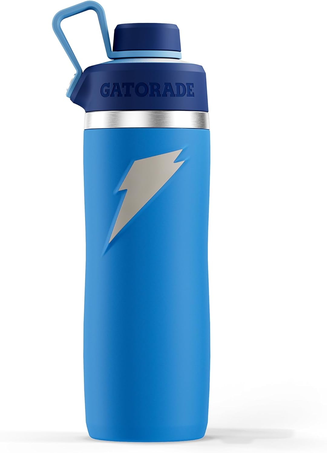 Botella de acero inoxidable Gatorade Crossover, color blanco, con a...