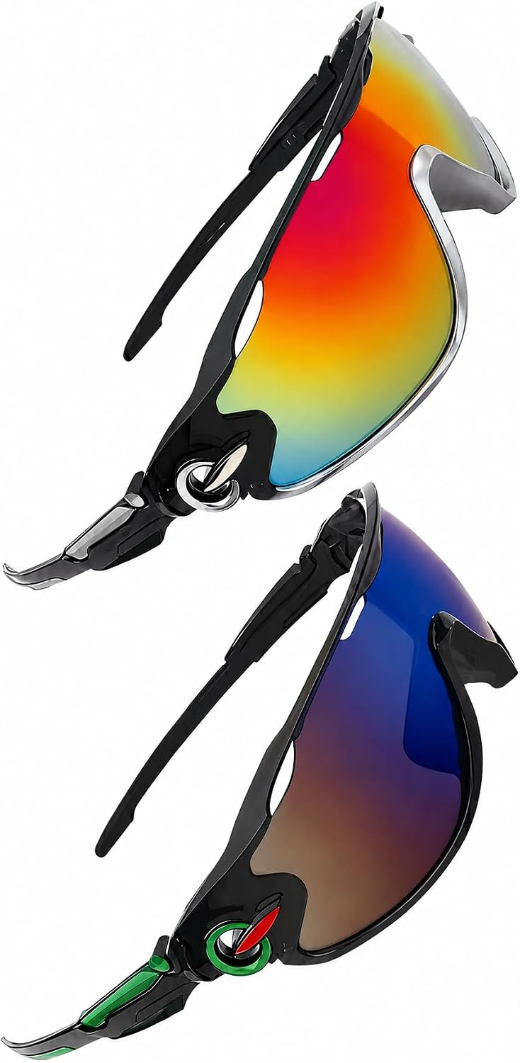 Luxbon - 2 lentes de correr para hombres y mujeres, resistentes a l...