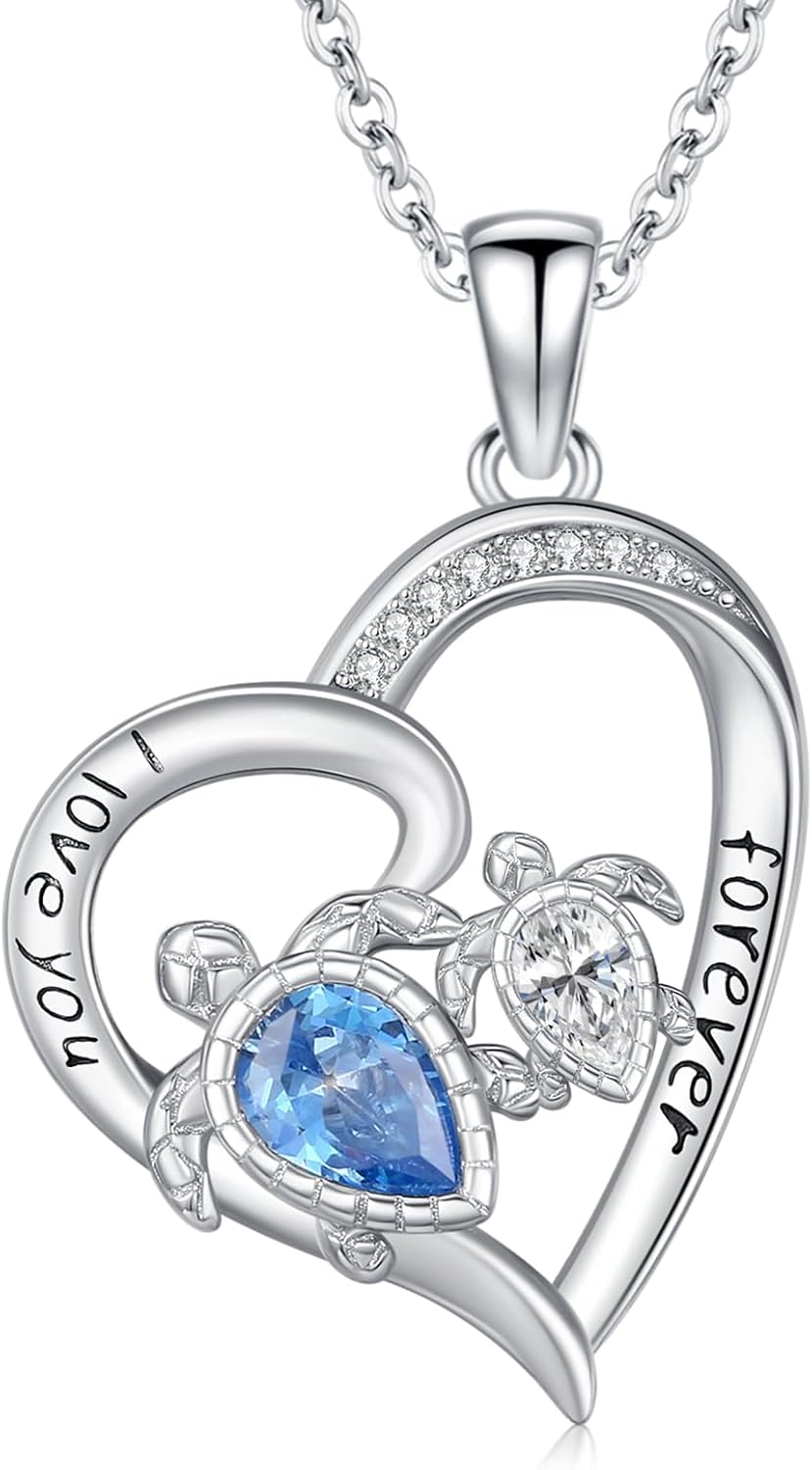Twoowl Collar con dije de playa de plata de ley 925 con diseño de o...