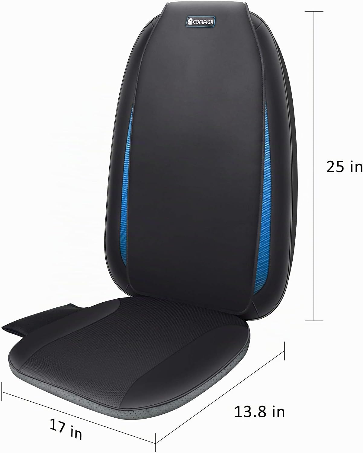 Masajeador de espalda Shiatsu COMFIER con calor, almohadilla de mas...