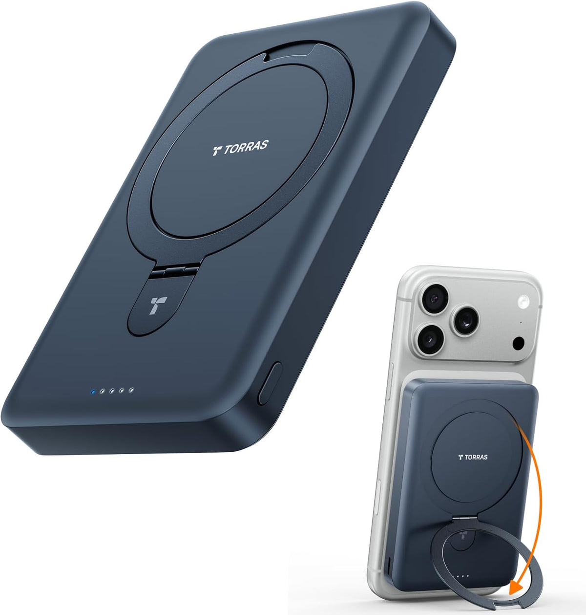 TORRAS EasyGo Cargador portátil para iPhone, banco magnético de ene...