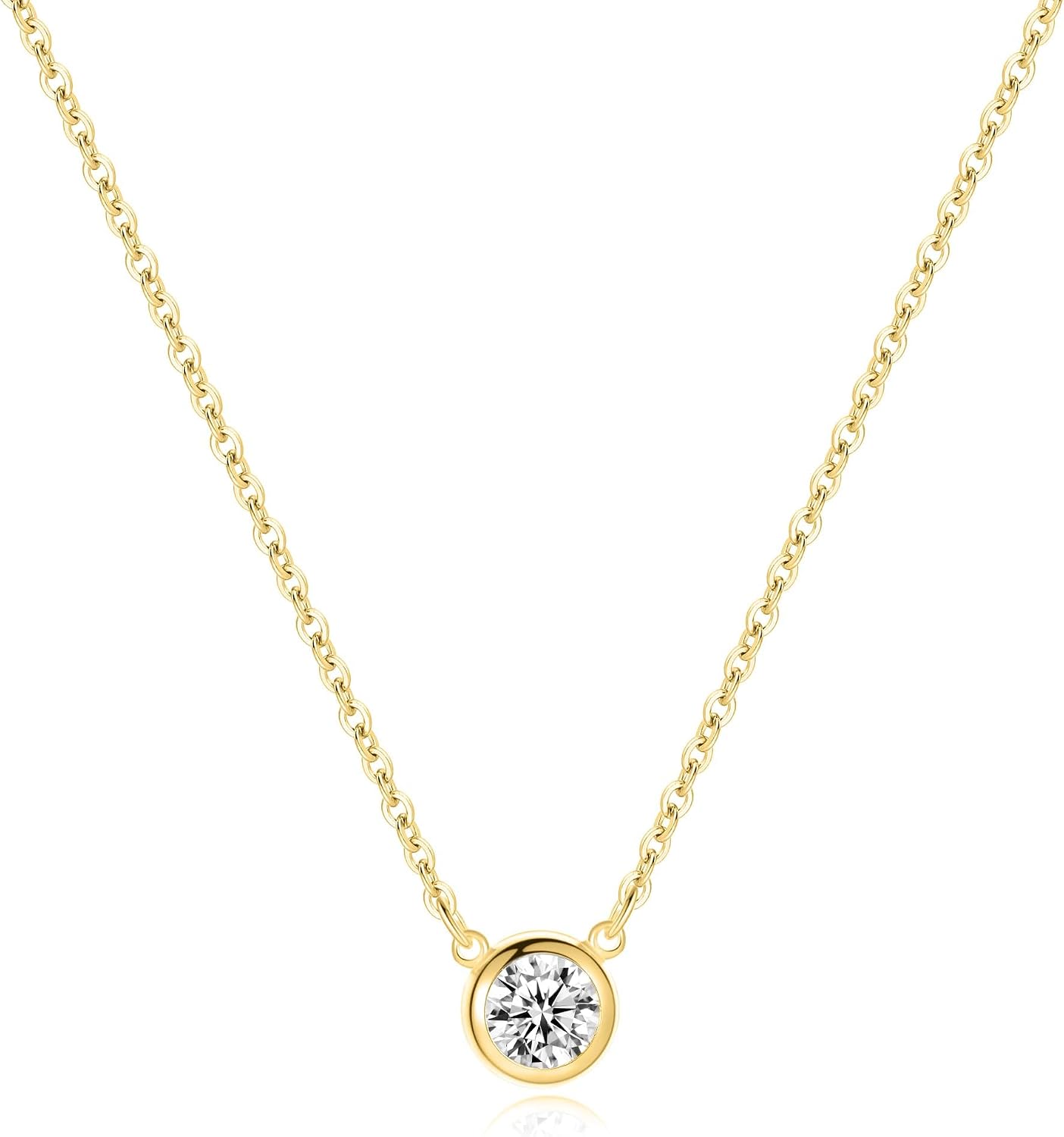 NECOCY - Collares delicados chapados en oro de 14k\/plata con circo...