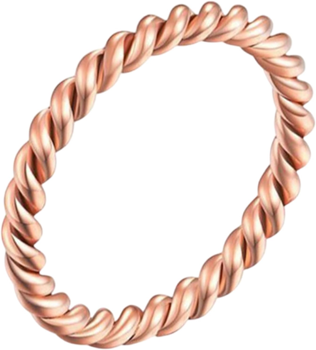 FAICAEIRI Anillos tensores de cobre puro torcidos, anillos de cobre...