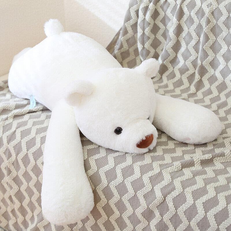 SNOWOLF Almohada de Peluche con Peso, Oso Blanco de 23.6", Súpe...