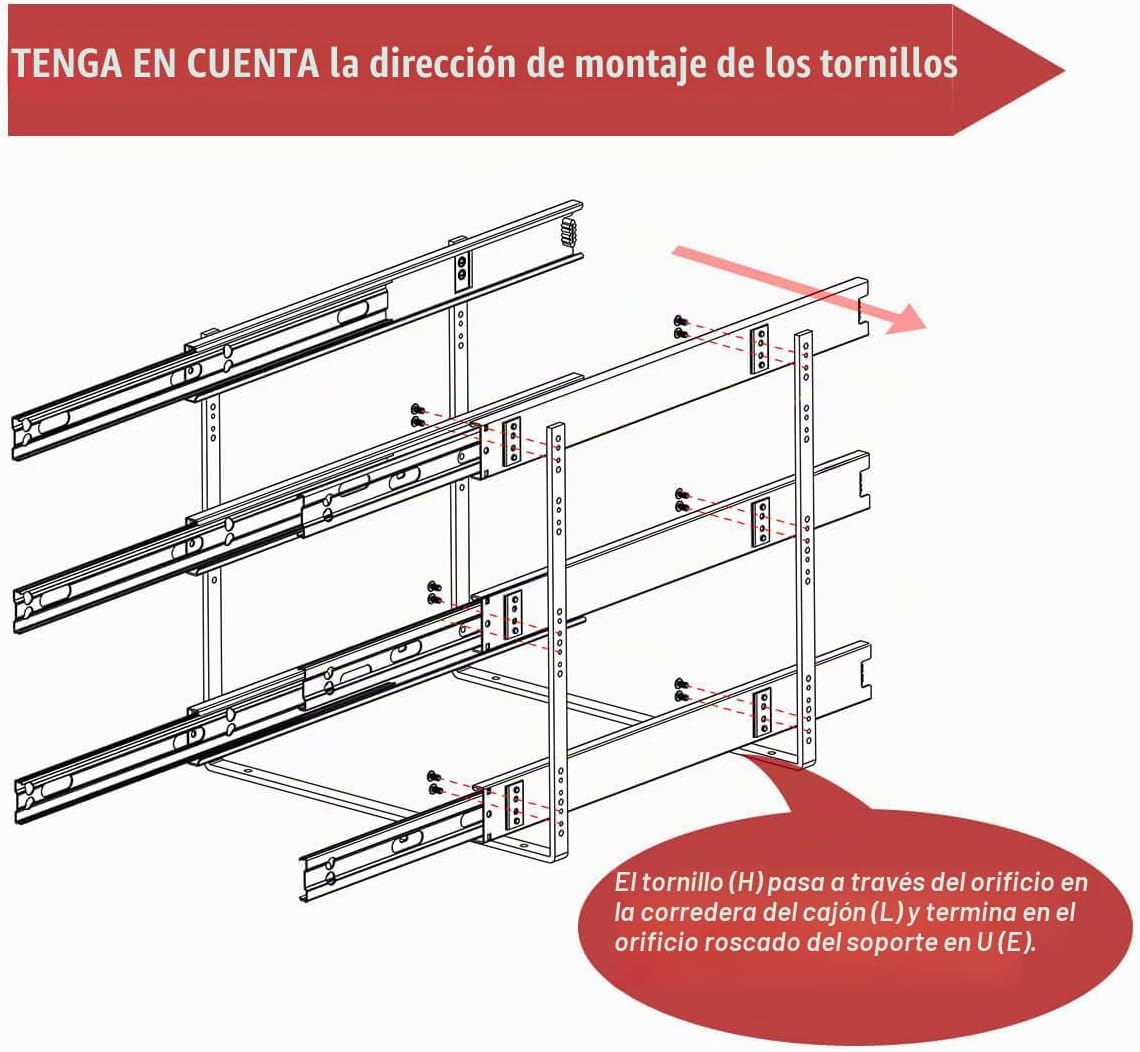 OCG Cajón extraíble de 17 pulgadas de ancho x 21 pulgadas de profun...