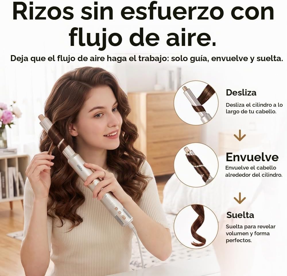 UKLISS Cepillo 8 en 1 Air Styler y secador de soplado con difusor |...