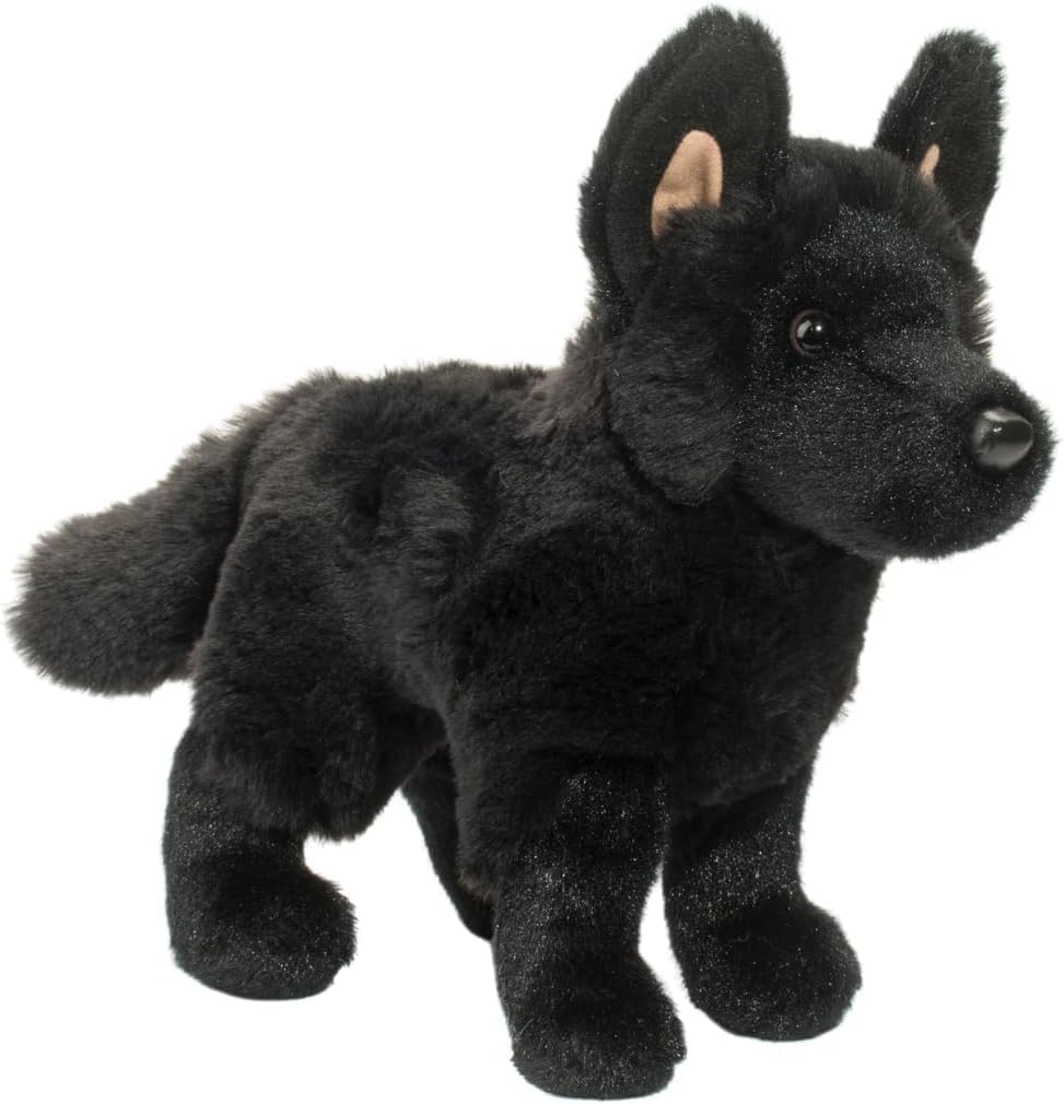Douglas Harko Perro pastor alemán negro de peluche