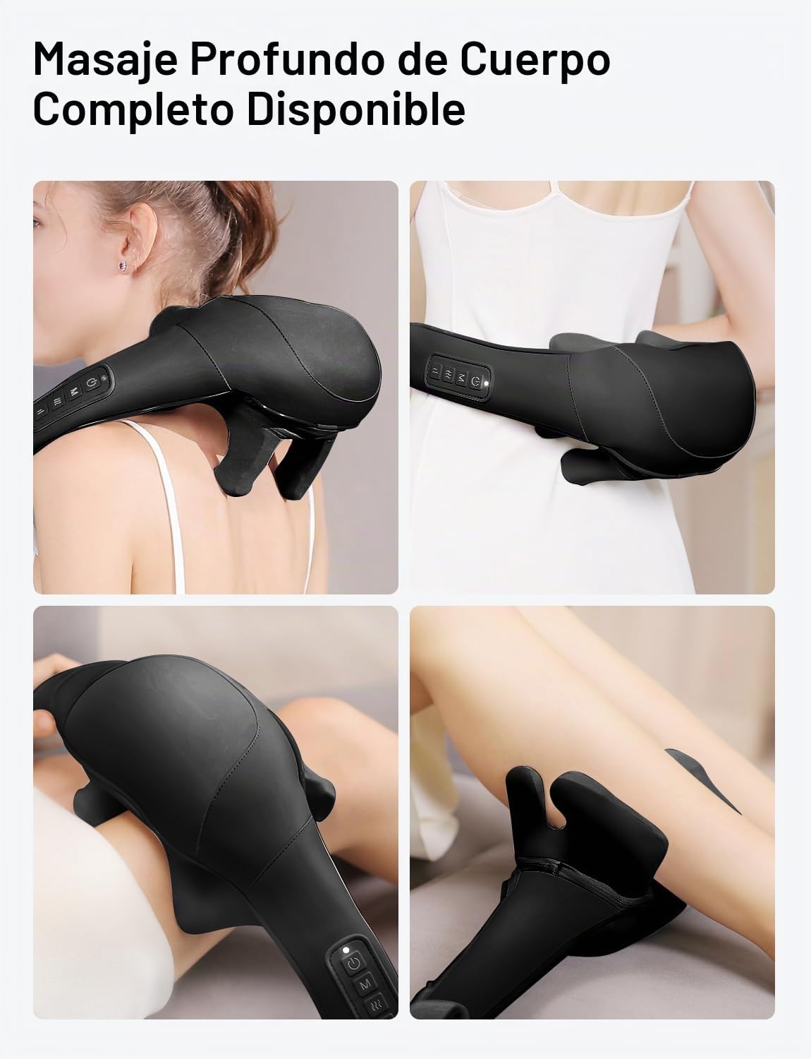Masajeador Inalámbrico para Cuello con Calor, Masajeador Shiatsu pa...