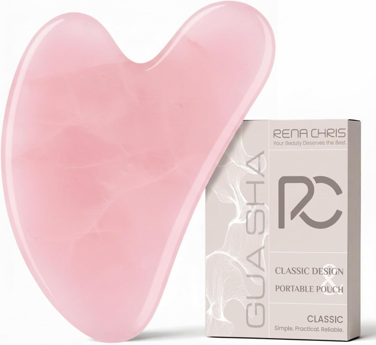 Rena Chris Gua Sha Herramientas faciales, Herramienta Guasha de Ace...