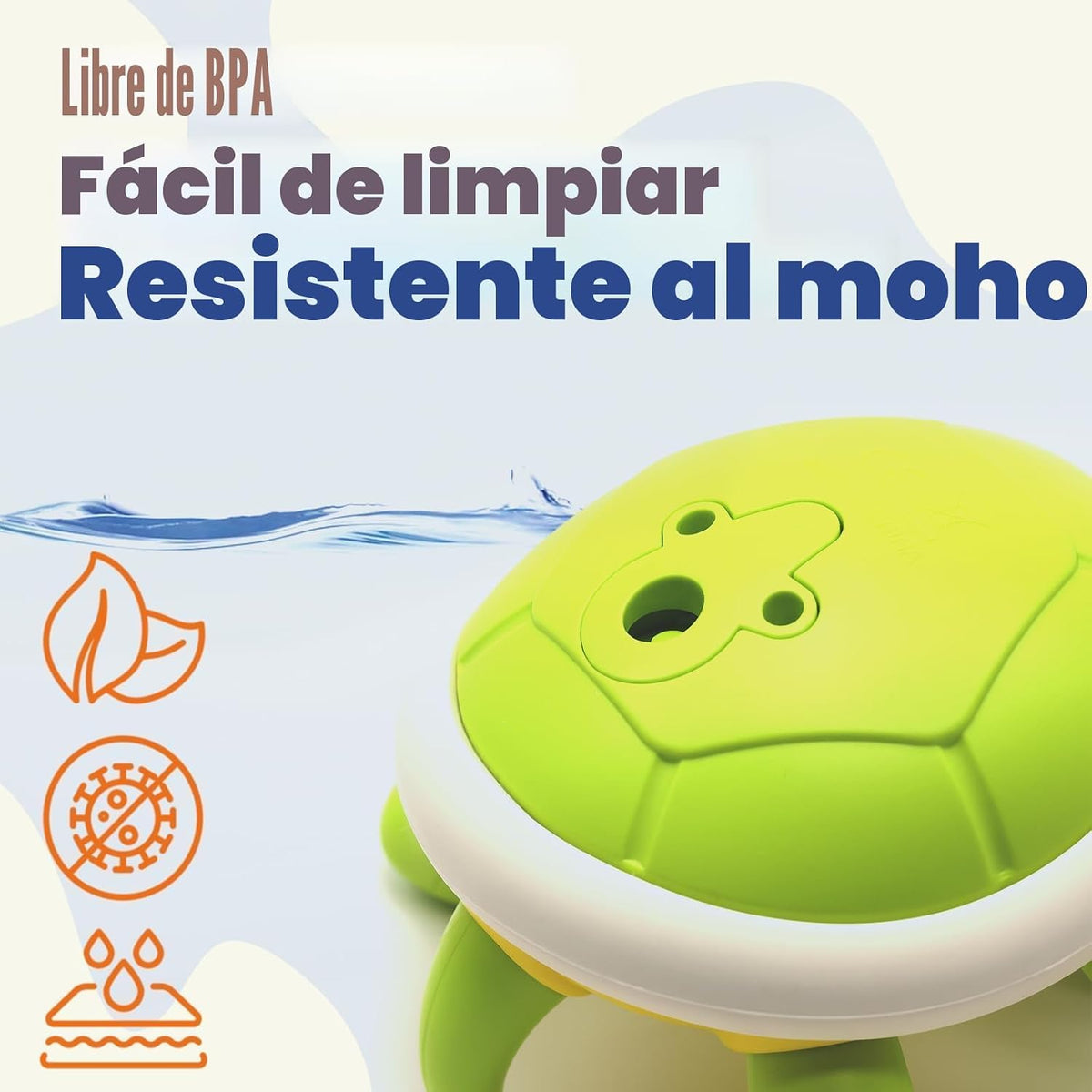 Sizobi Juguetes de Baño para Bebés, Juguete de Baño de Tortuga Reca...