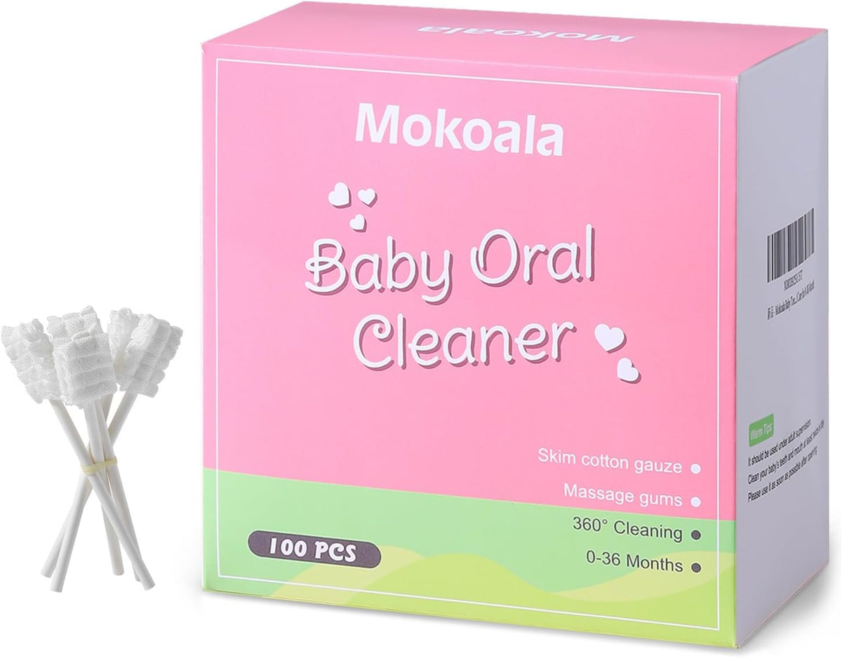 Mokoala Cepillo de dientes para bebé, Limpiador de lengua para reci...
