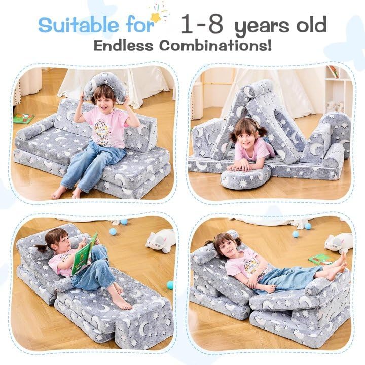 Sofá Modular para Niños de IFNOW, Sofá para Niños Pequeños, Sofá Se...