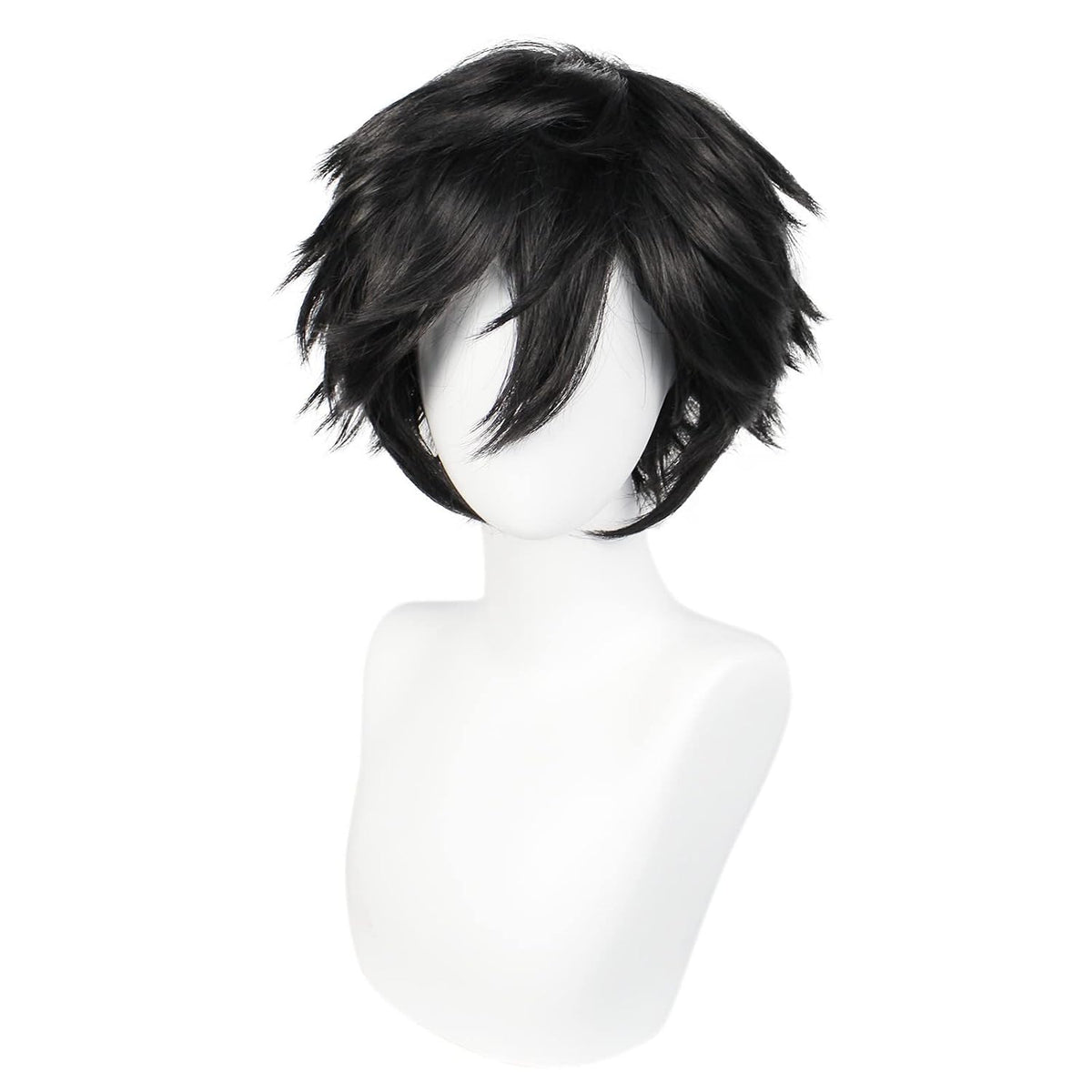 Gorro de peluca ANOGOL + peluca negra corta para hombre, pelucas ne...