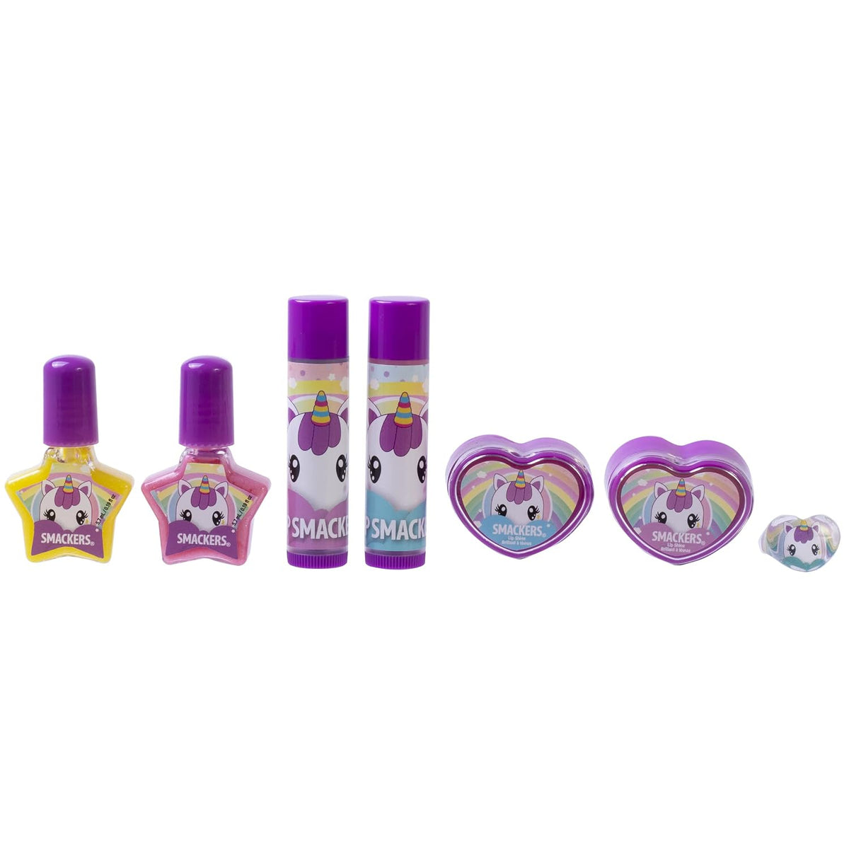Lip Smacker Esmalte de uñas de unicornio y bálsamo labial con sabor...