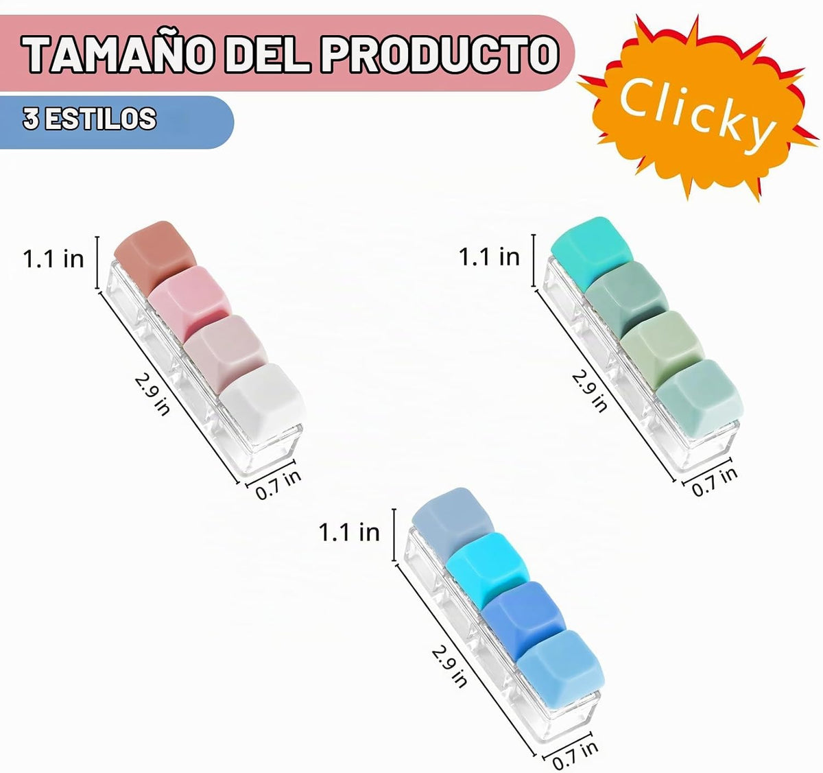 Juguete antiestrés con teclado de 3 piezas, juguete para aliviar el...