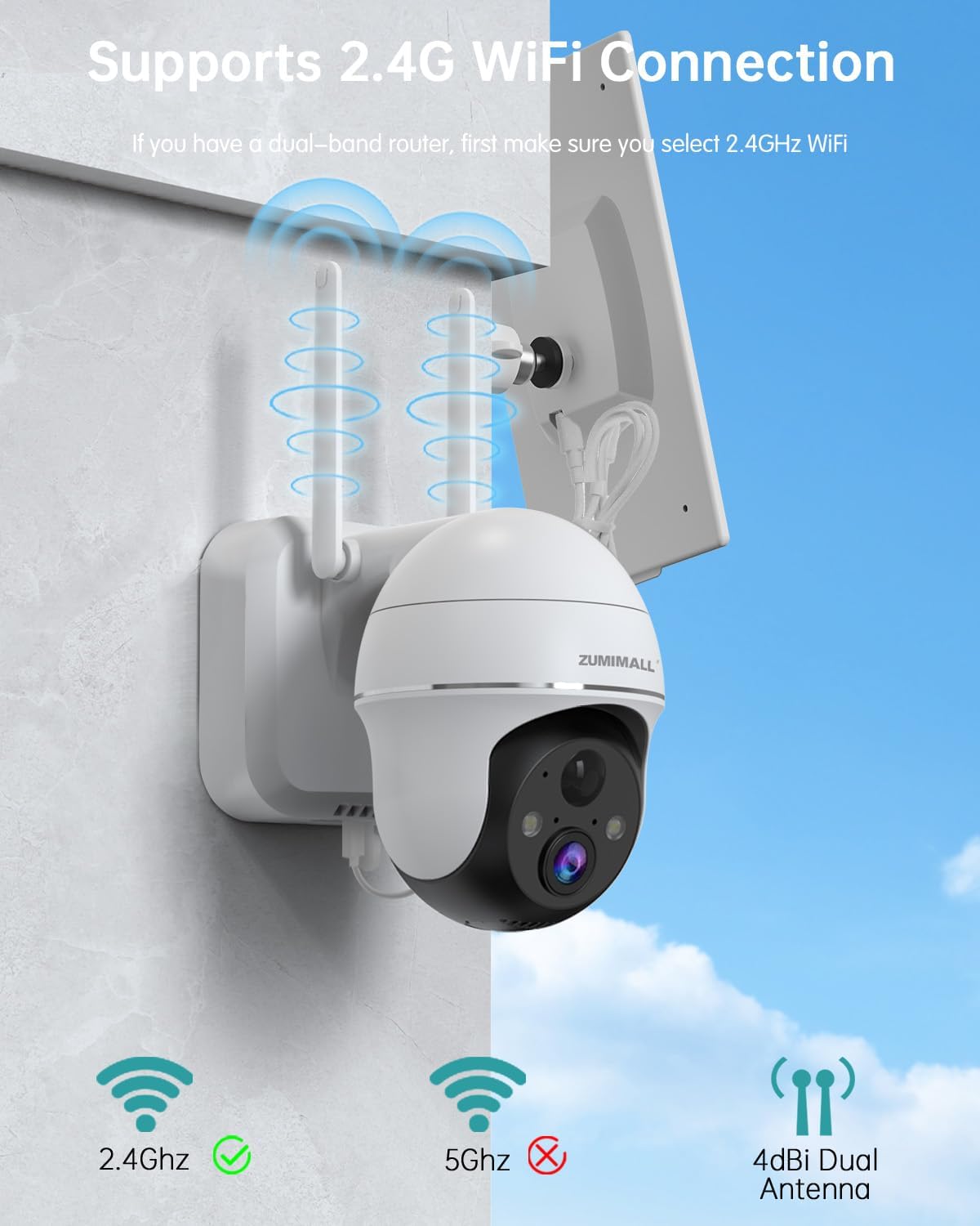 ZUMIMALL Cámaras de seguridad inalámbricas para exteriores, paquete...