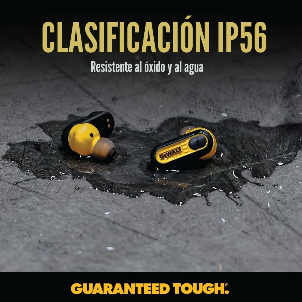 DEWALT Audífonos completamente inalámbricos de alta resistencia, au...
