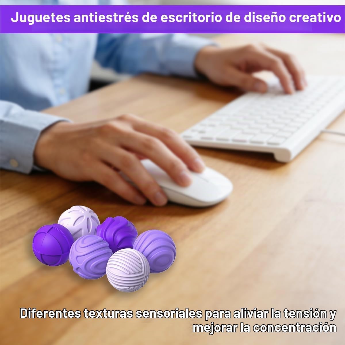 Bolas magnéticas de silicona para adultos y adolescentes, 6 juguete...