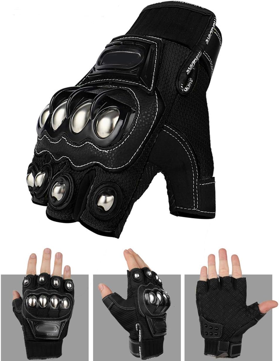 Oubaiya Guantes de seguridad de acero al aire libre para nudillos p...