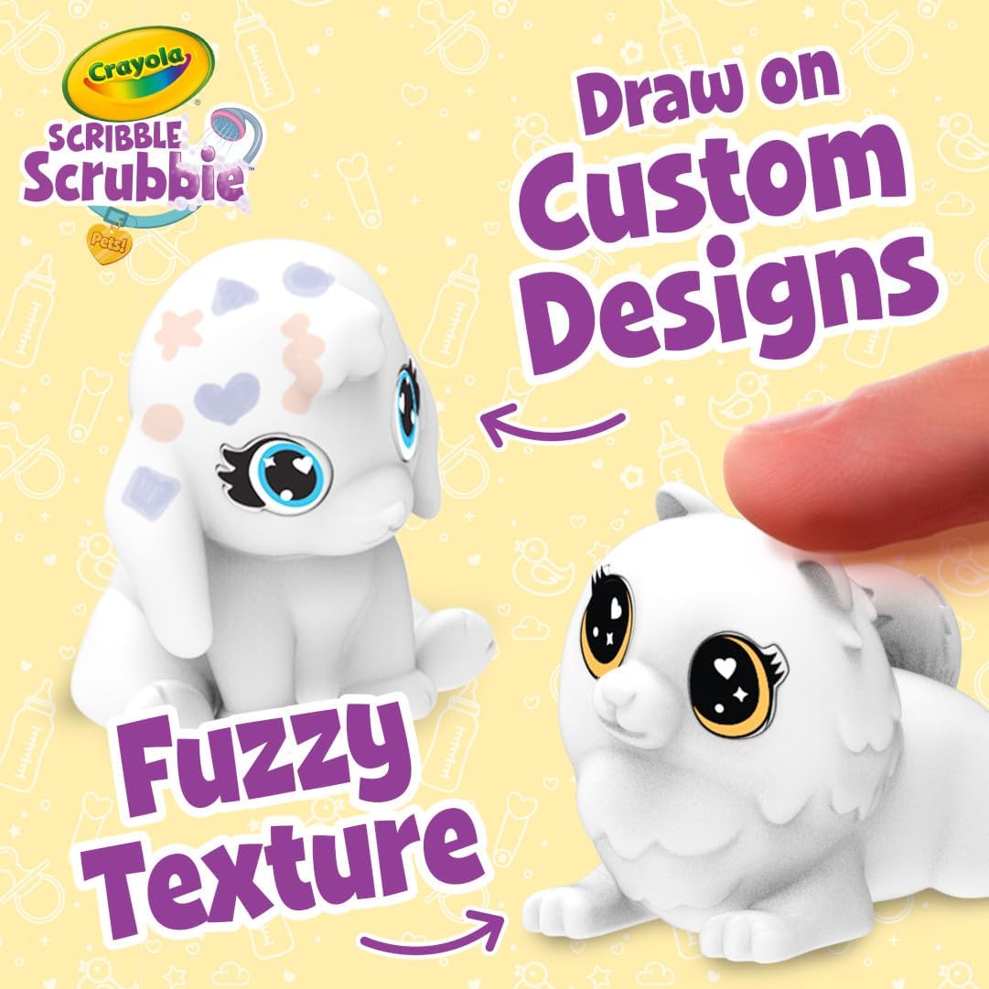Crayola Scribble Scrubbie Baby Pets Nursery, juguetes de animales p...
