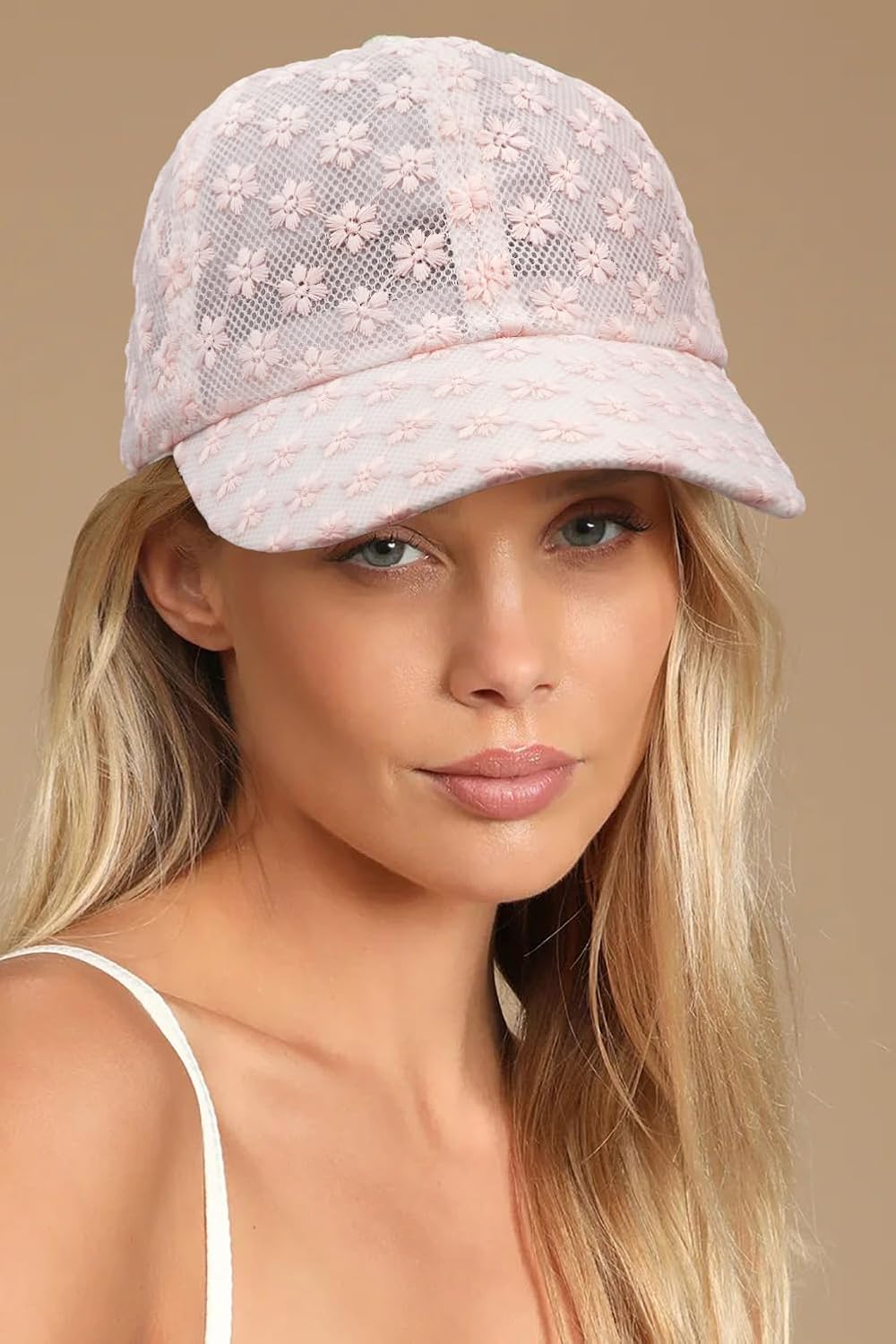Tidefire Gorras de béisbol de flores pequeñas de encaje para mujer,...