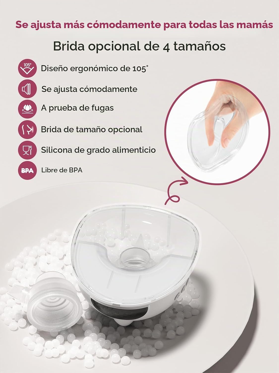 Lulia Extractor de Leche Manos Libres, Bomba de Lactancia Portátil,...