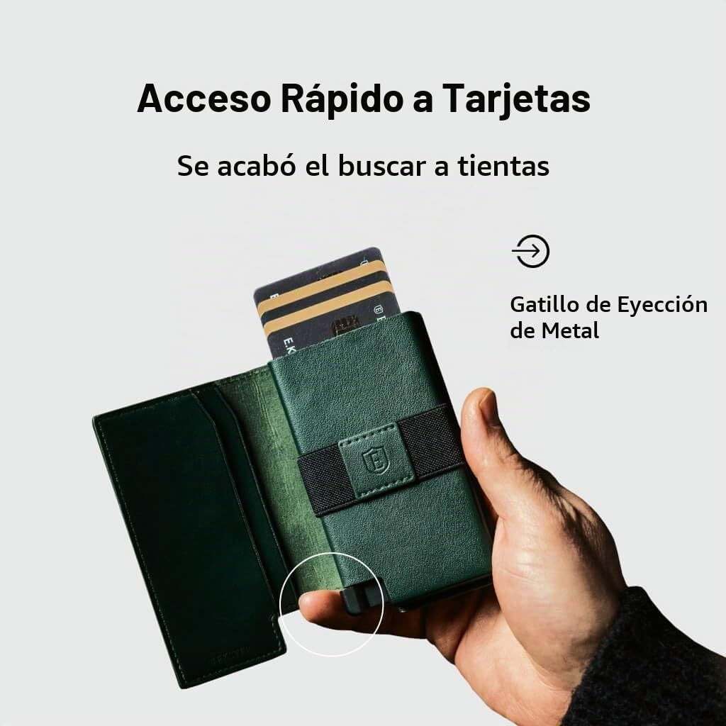 Ekster Cartera para hombre PRO | Cartera minimalista de cuero con b...