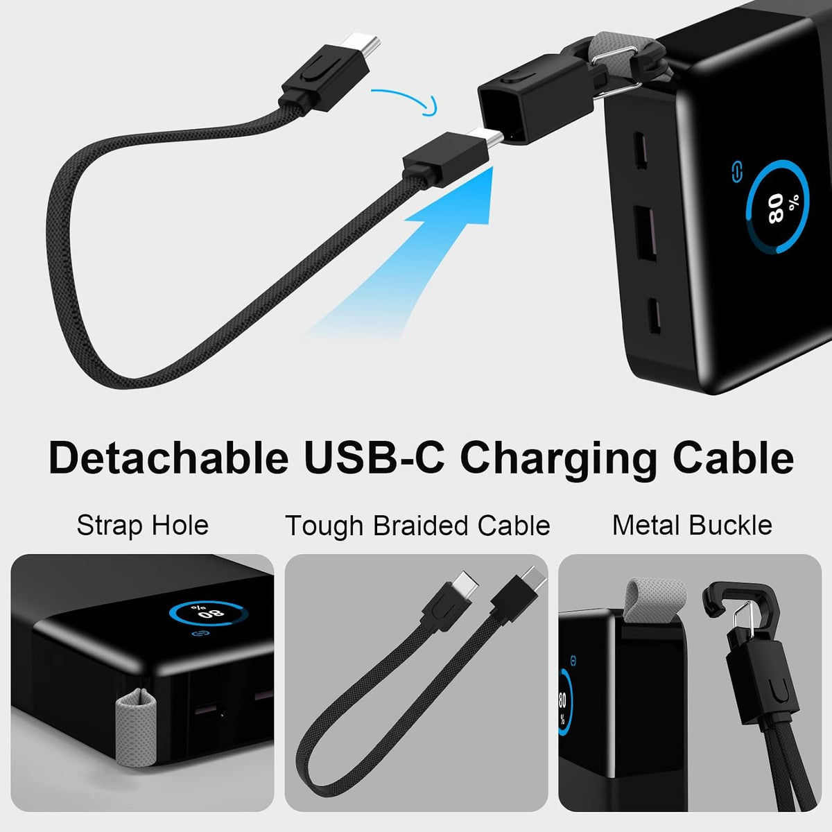 NOBIS Cargador portátil 187W 25000mAh Power Bank con aplicación Sma...