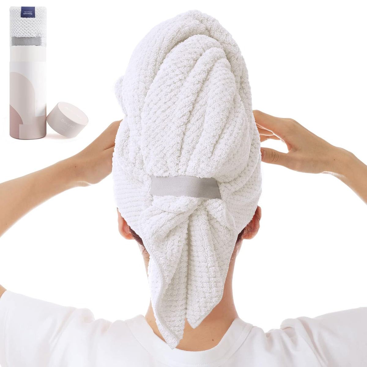 BYCOO Toalla Envolvente Grande de Microfibra para Cabello para Muje...