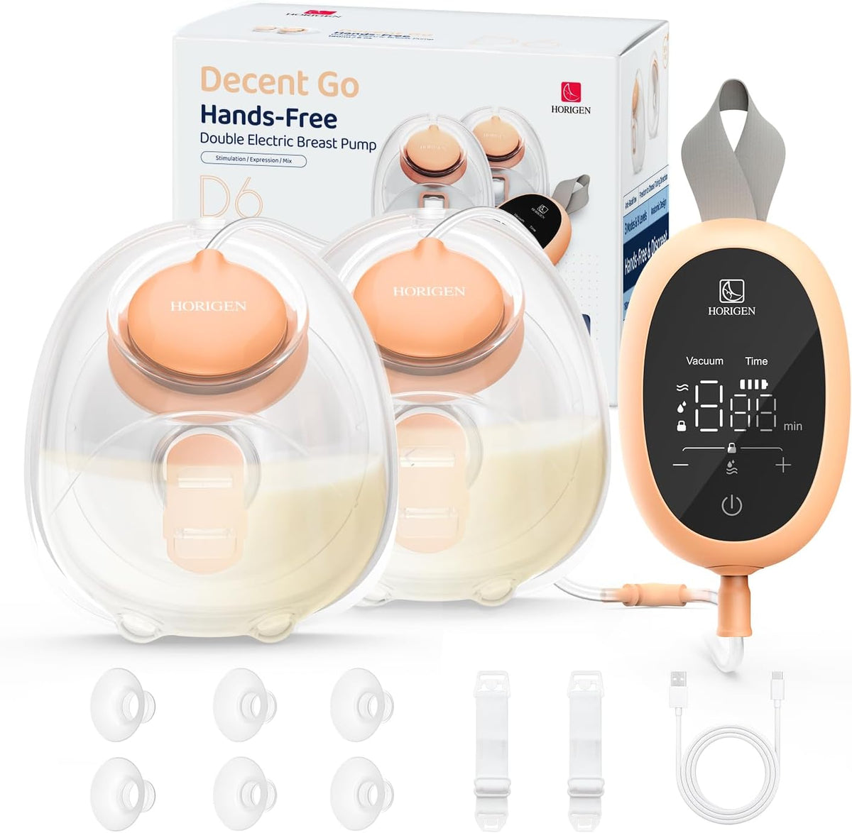 Extractor de leche portátil manos libres D6, bombas de lactancia ma...