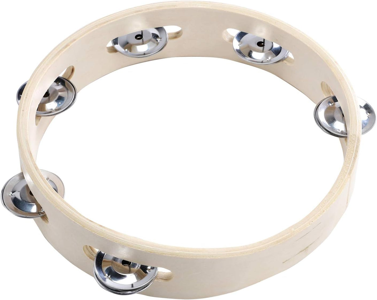 Musfunny - Tambor de mano de 6 pulgadas, de abedul y metal, para pe...
