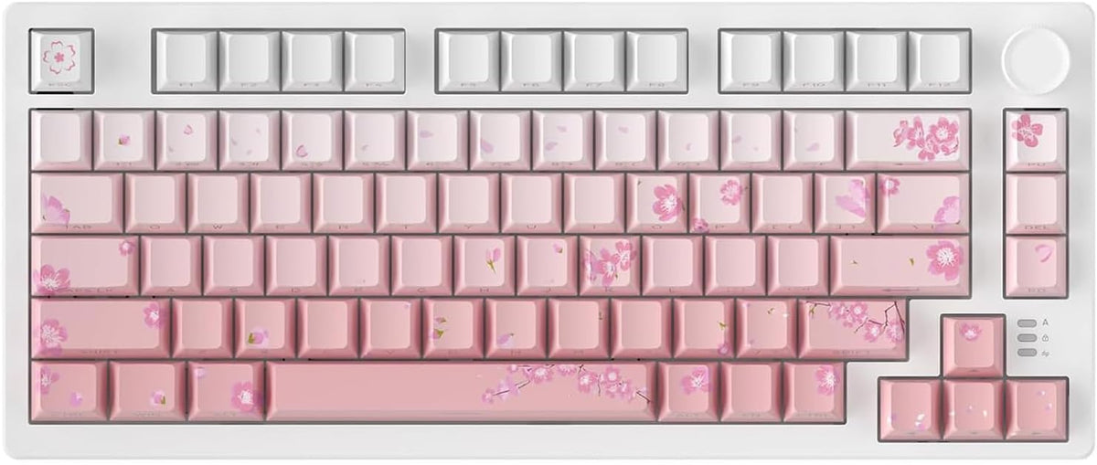 DAREU EK75PRO Sakura Rosa Teclado mecánico inalámbrico para juegos,...