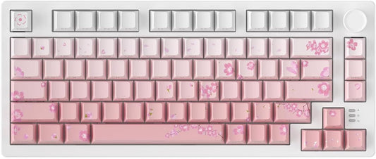 DAREU EK75PRO Sakura Rosa Teclado mecánico inalámbrico para juegos,...