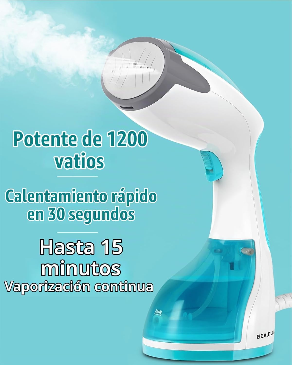 Beautural vaporizador portátil para tela, para el hogar y para viaj...