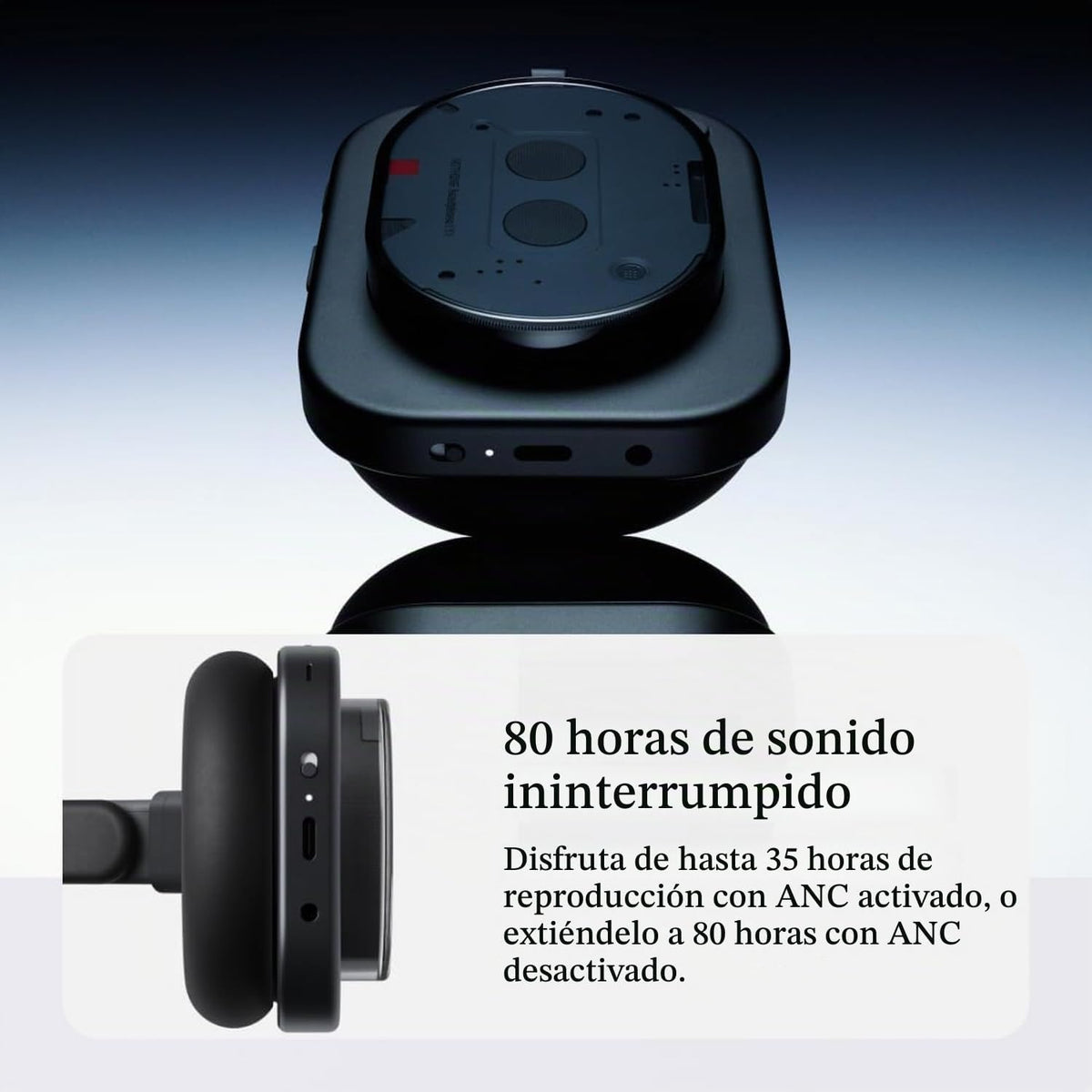 Nothing Auriculares (1) Auriculares híbridos con cancelación activa...