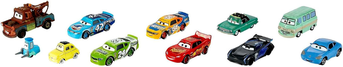 Mattel Disney y Pixar Cars - Juego de 10 mini corredores de fundici...