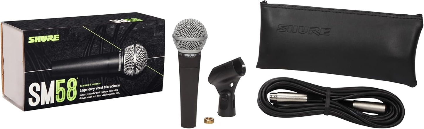 Micrófono SHURE, Negro | Micrófono vocal dinámico cardioide para es...