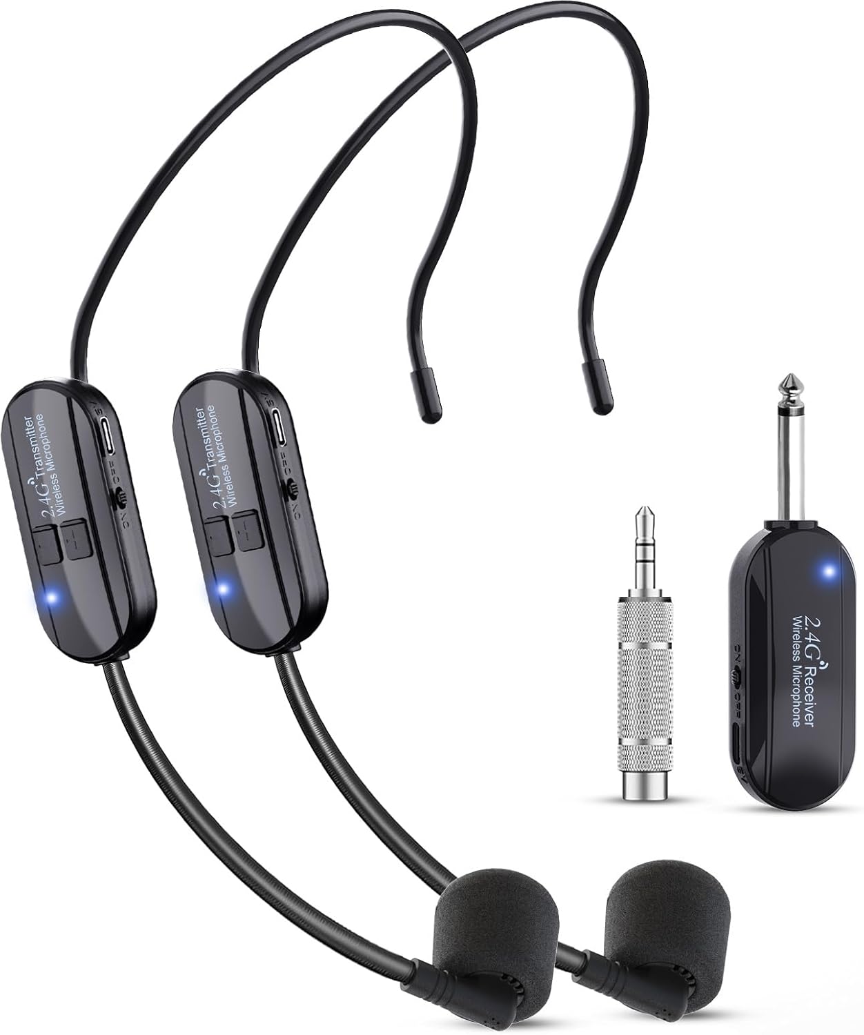 Auriculares con Micrófono Inalámbrico Doble Profesional: Micrófono...