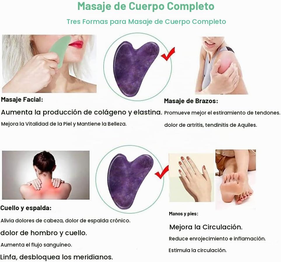 Ditind Gua Sha, herramientas faciales Gua Sha, herramienta Guasha p...