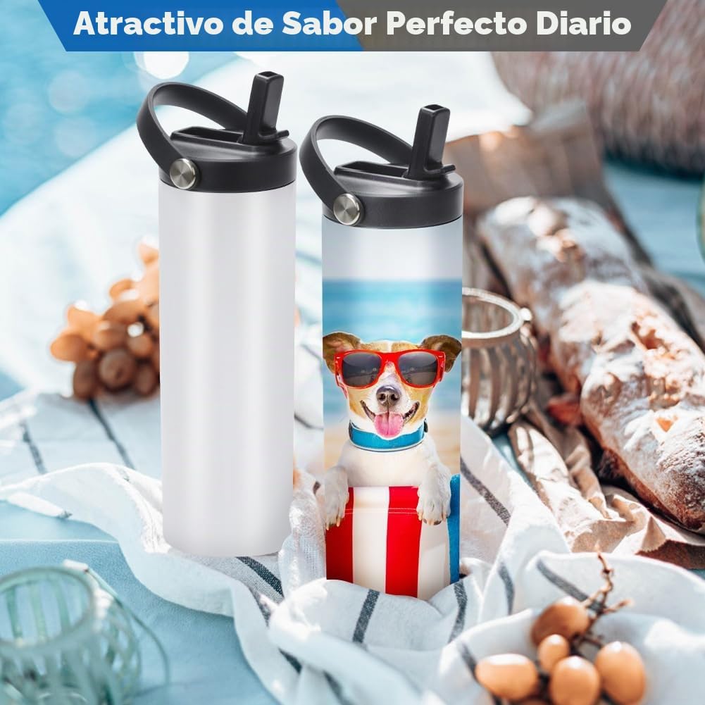 Paquete de 25 vasos de sublimación con borde plano y rectos, de 20...