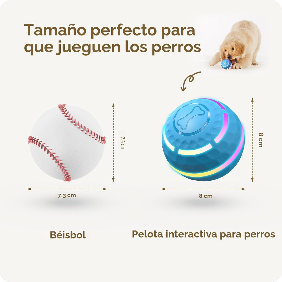 Apasiri - Juguetes interactivos para perros: Bolas para perros que...