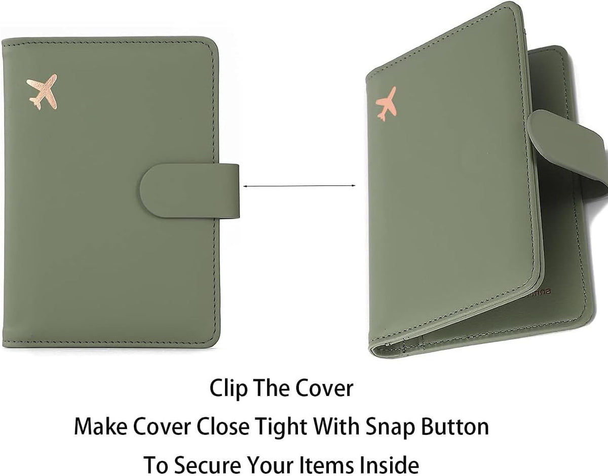 Melsbrinna Funda de cuero prémium para pasaporte, impermeable, con...