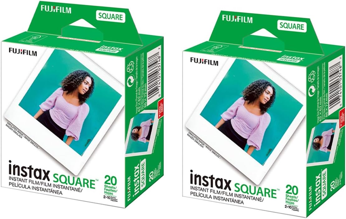 Fujifilm Instax - Paquete de 2 películas instantáneas cuadradas a c...