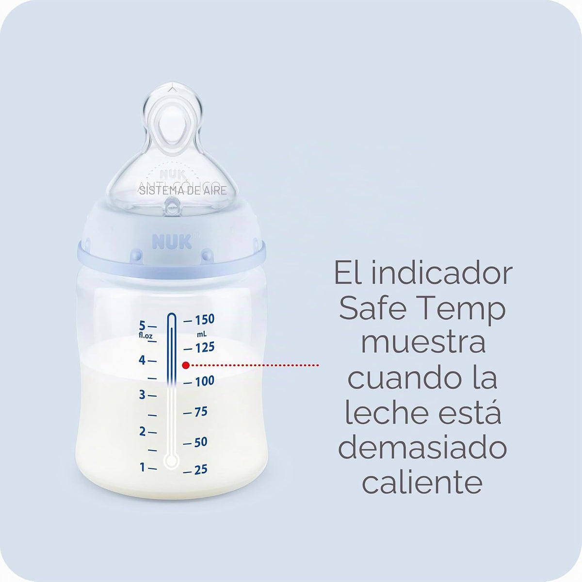 NUK Biberón anticólico de flujo suave
