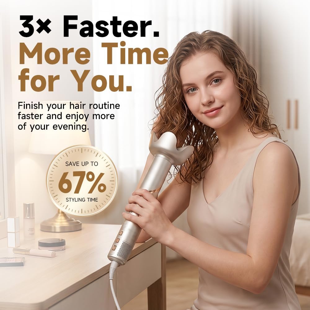 UKLISS Cepillo 8 en 1 Air Styler y secador de soplado con difusor |...
