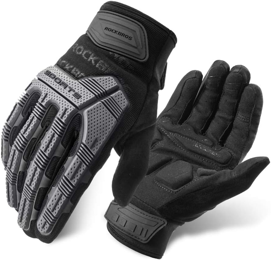 Rockbros - Guantes de bicicleta de montaña con almohadilla de gel d...