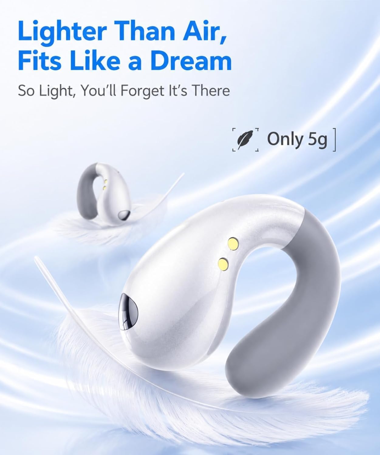 Boytond Auriculares ultra abiertos: cómodos auriculares de conducci...