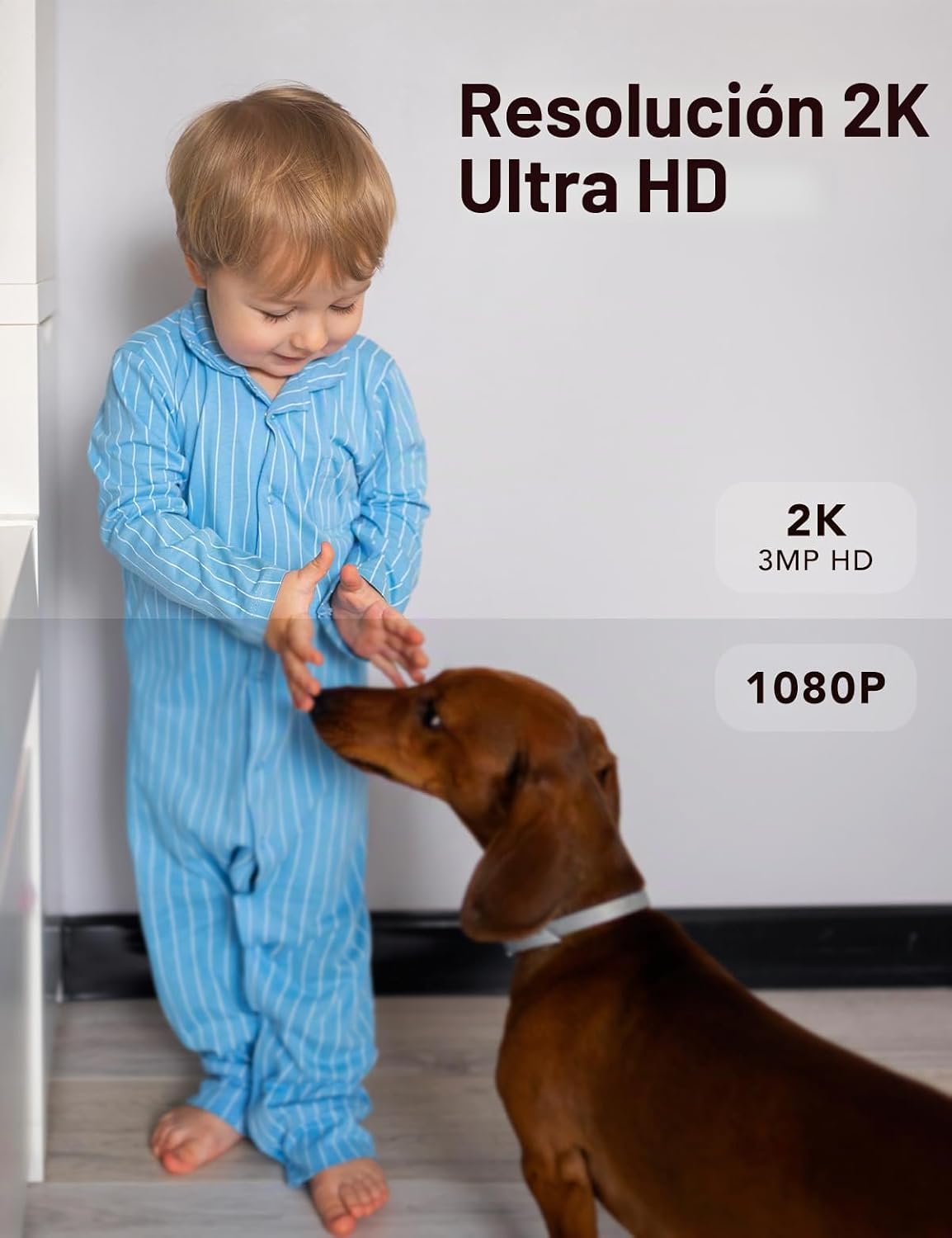 FAMVIVA Cámara de seguridad con cable 2K, interior\/exterior para e...