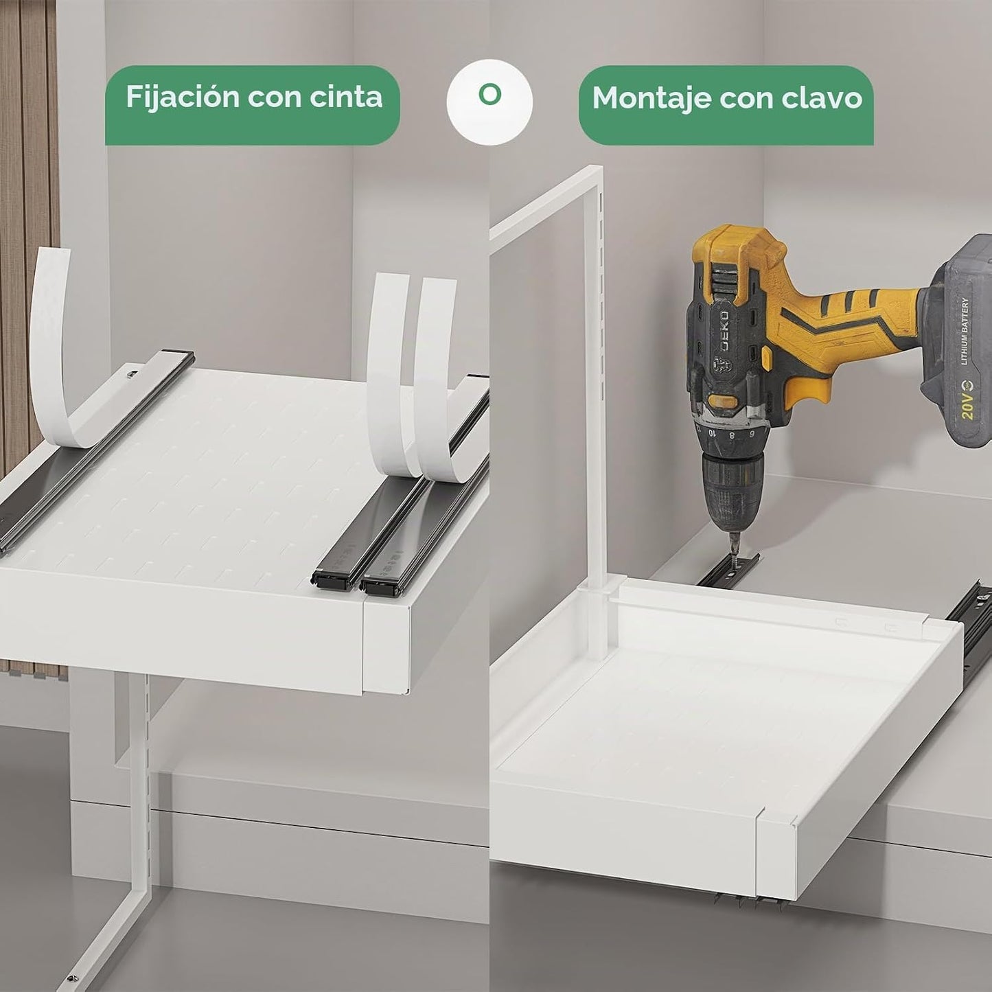 REALINN Organizadores y almacenamiento ampliables para debajo del f...