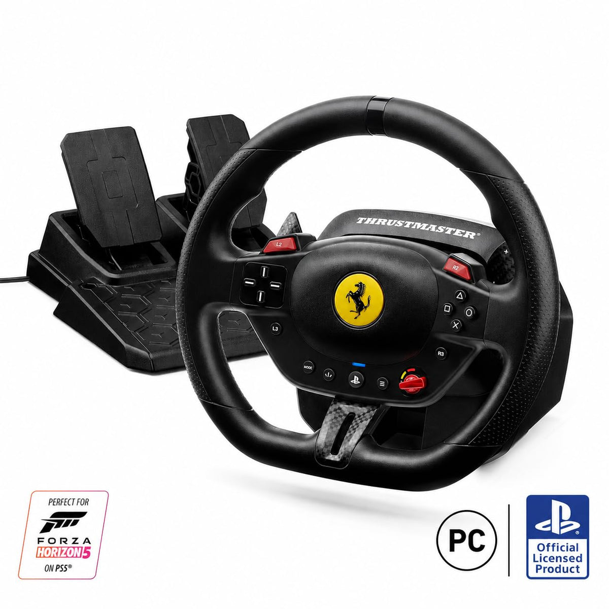 Thrustmaster T98 Ferrari 296 GTB Juego de pedales y volante de carr...